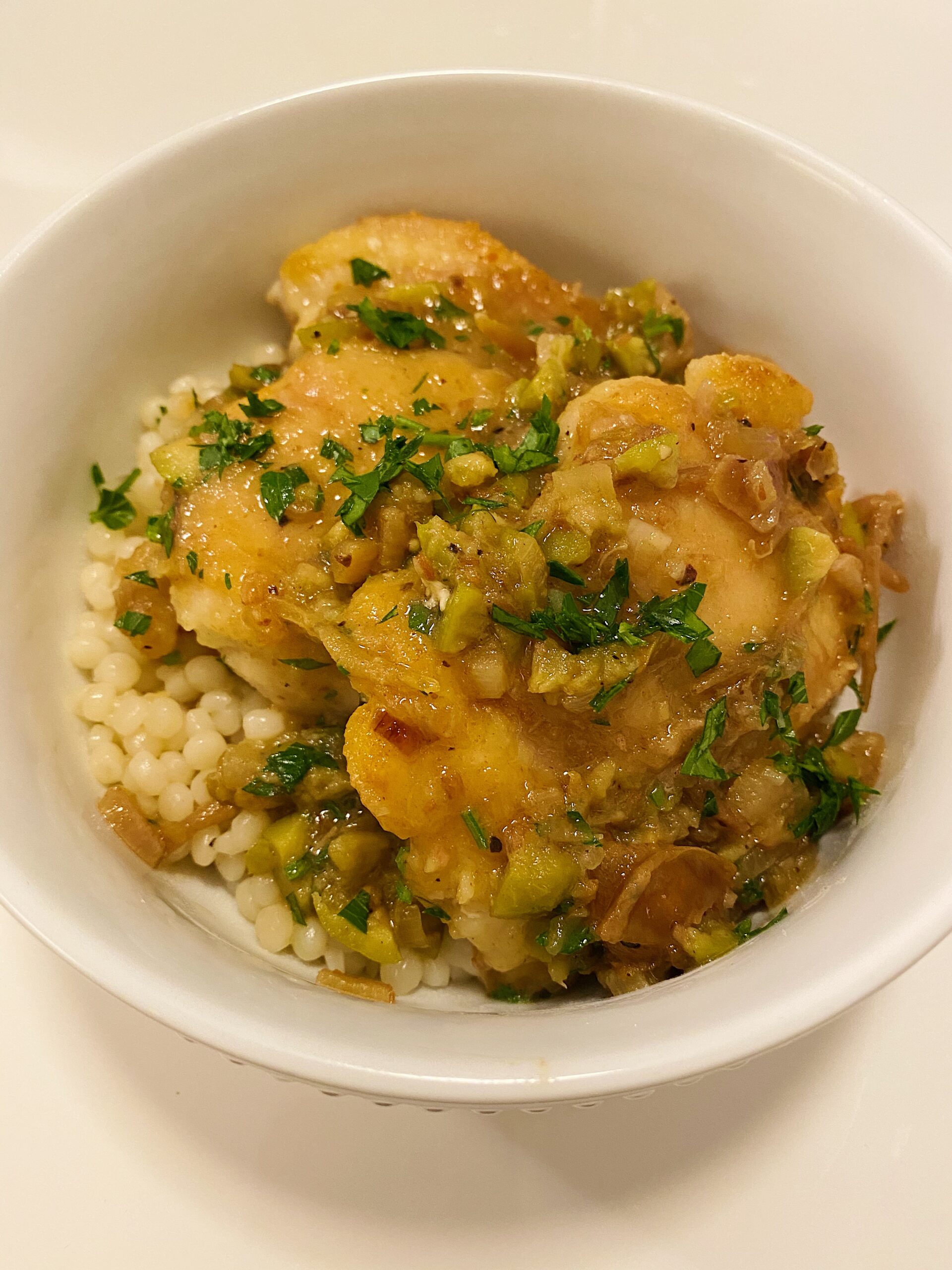 Chicken Thighs with Dates, Olives and Lemon